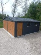  6x5 m_4   Garzs vizszintes bordzssal, szeglyekkel s ereszcsatornval