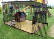  Kennel 3x2m   fekete szn csprofilbl ø 18